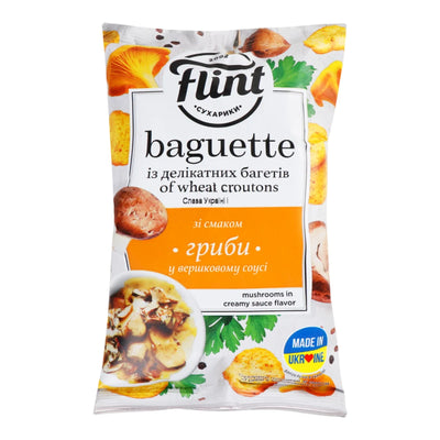 DRY BREAD WHEAT BAGUETTE W/CREAMY MUSHROOMS FLAVOR 48/60GR FLINT