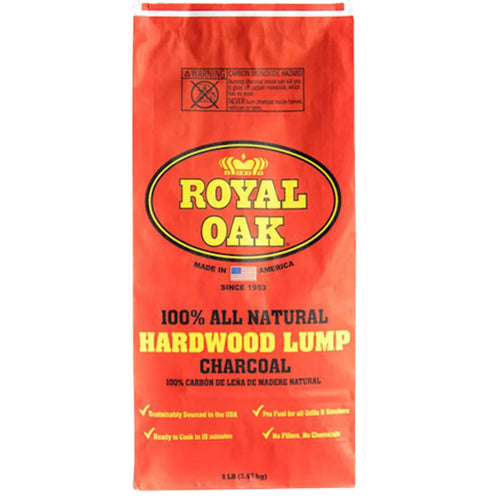 CHARCOAL NATURAL HARDWOOD ROYAL OAK 4/8LB