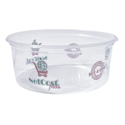 CONTAINER ROUND SMALL PLASTIC  NETCOST FRESH 500/8OZ N290304