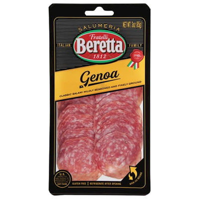 SALAMI GENOA PRE-SLICED 12/85GR FRATELLI BERETTA
N133760/90816