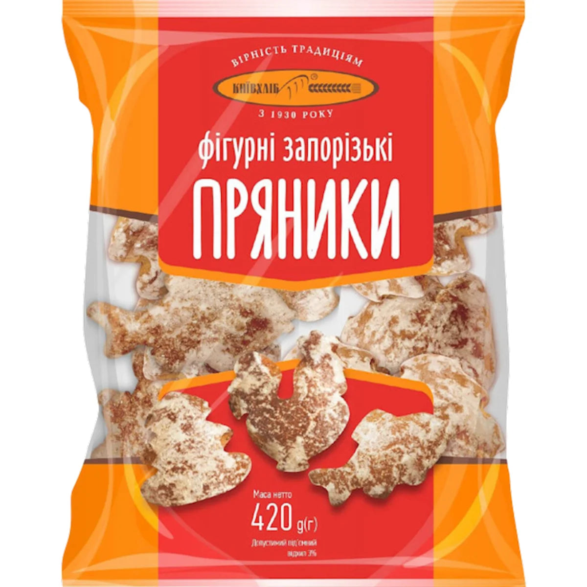 GINGERBREAD ZAPORIZHSKY W/CINNAMON 10/420GR KYIV HLIB N0579