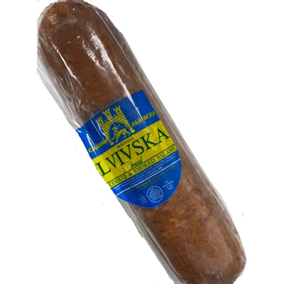 SALAMI LVIVSKA CHUB 1/1 LB GOURMANOFF N92526 209120