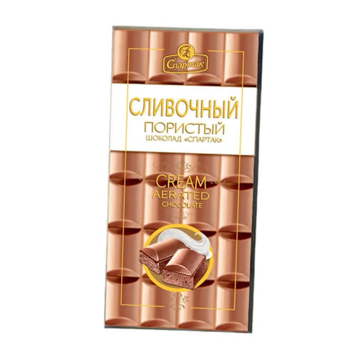 CHOCOLATE BAR AERATED W/CREAM FLAVOR 13/70GR SPARTAK N11459