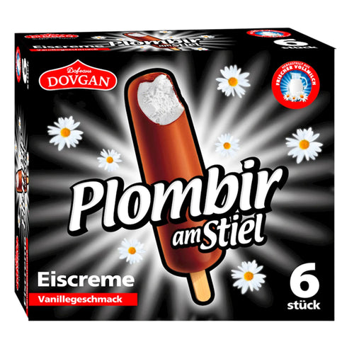 ICE CREAM PLOMBIR VANILLA 6PC 6/480ML DOVGAN N92320480