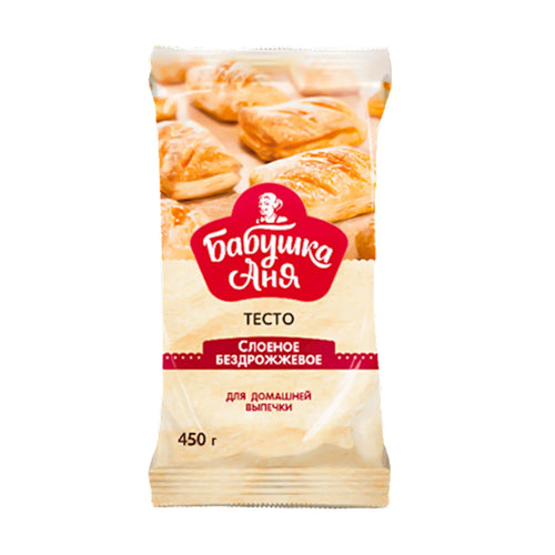 DOUGH PUFF PASTRY WITHOUT YEAST FROZEN 7/450GR BABUSHKA  ANYA  N3133