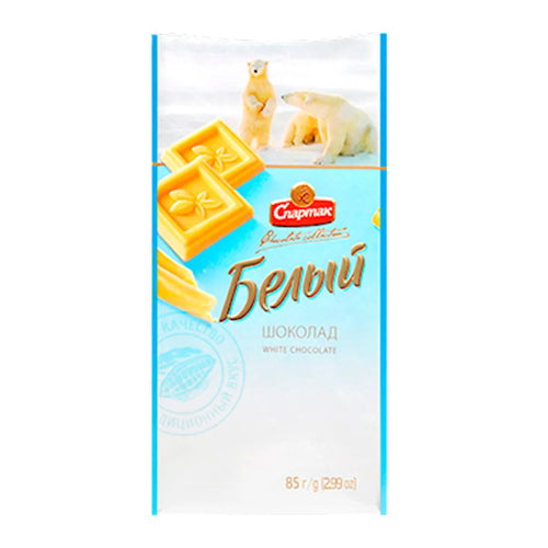 CHOCOLATE BAR WHITE 25/85GR SPARTAK N9947