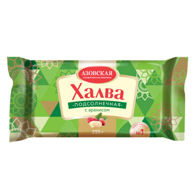 HALVA SUNFLOWER W/PEANUTS 18/250GR  AZOVSKAYA
