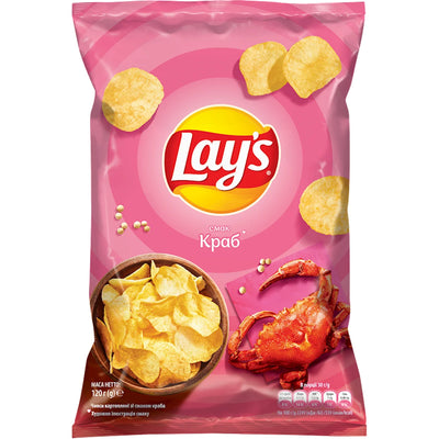 CHIPS POTATO W/CRAB FLAVOR 21/120GR LAY'S