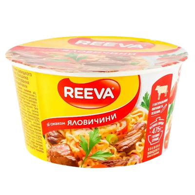 NOODLES INSTANT W/BEEF FLAVOR 24/75GR REEVA