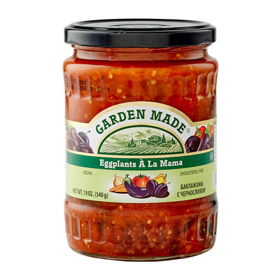 EGGPLANT W. PLUMS A LA MAMA 12/19OZ GARDEN MADE BULGARIA N33128