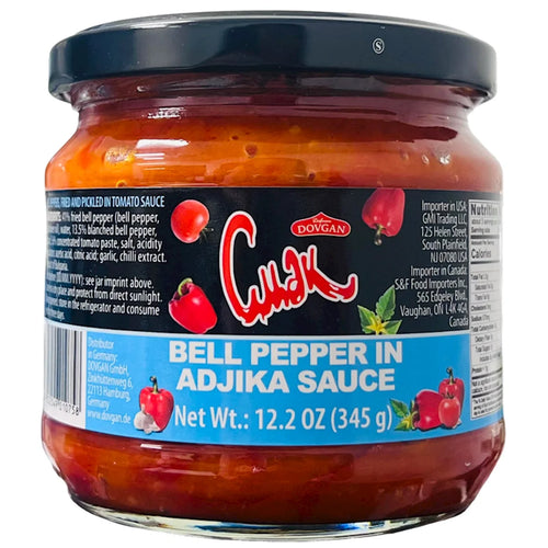 BELL PEPPER IN ADJIKA SAUCE 12/345GR CMAK DOVGAN BULGARIA NUS42140380