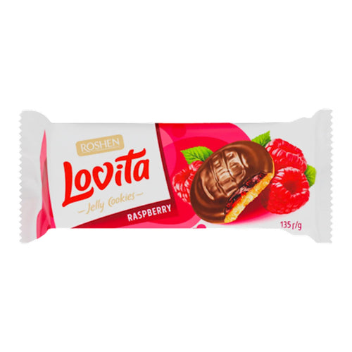 COOKIES LOVITA  W/RASPBERRY JELLY FILLING 21/135GR ROSHEN N4253