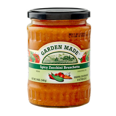ZUCCHINI SPICY BRUSCHETTA 12/19OZ GARDEN MADE BULGARIA N33147