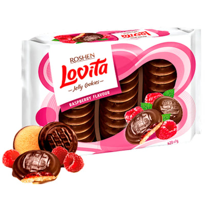 COOKIES W/RASPBERRY JELLY LOVITA 7/420GR ROSHEN N6103