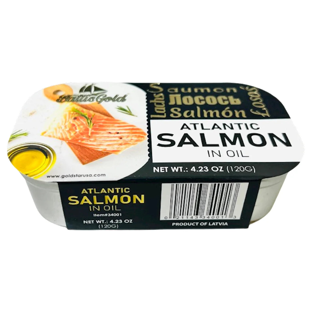 ATLANTIC SALMON IN OIL 11/120GR BALTIC GOLD #1 LATVIA N34001