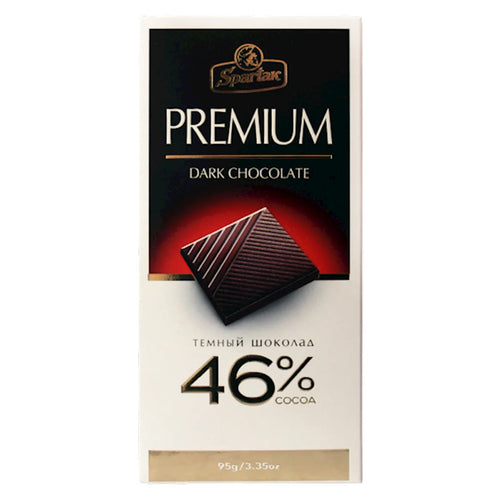 CHOCOLATE BAR DARK 46% PREMIUM 20/95GR SPARTAK N10807