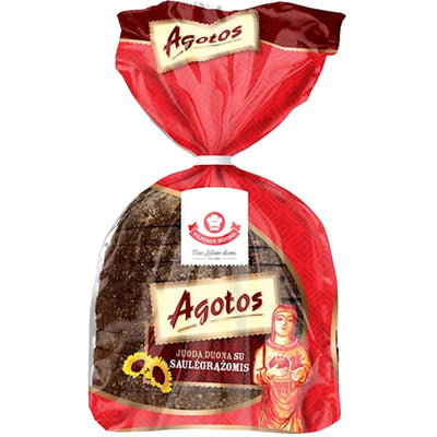BREAD AGOTOS LIGHT RYE W/SUNFLOWER SEEDS SLICED 10/340GR LITHUANIA