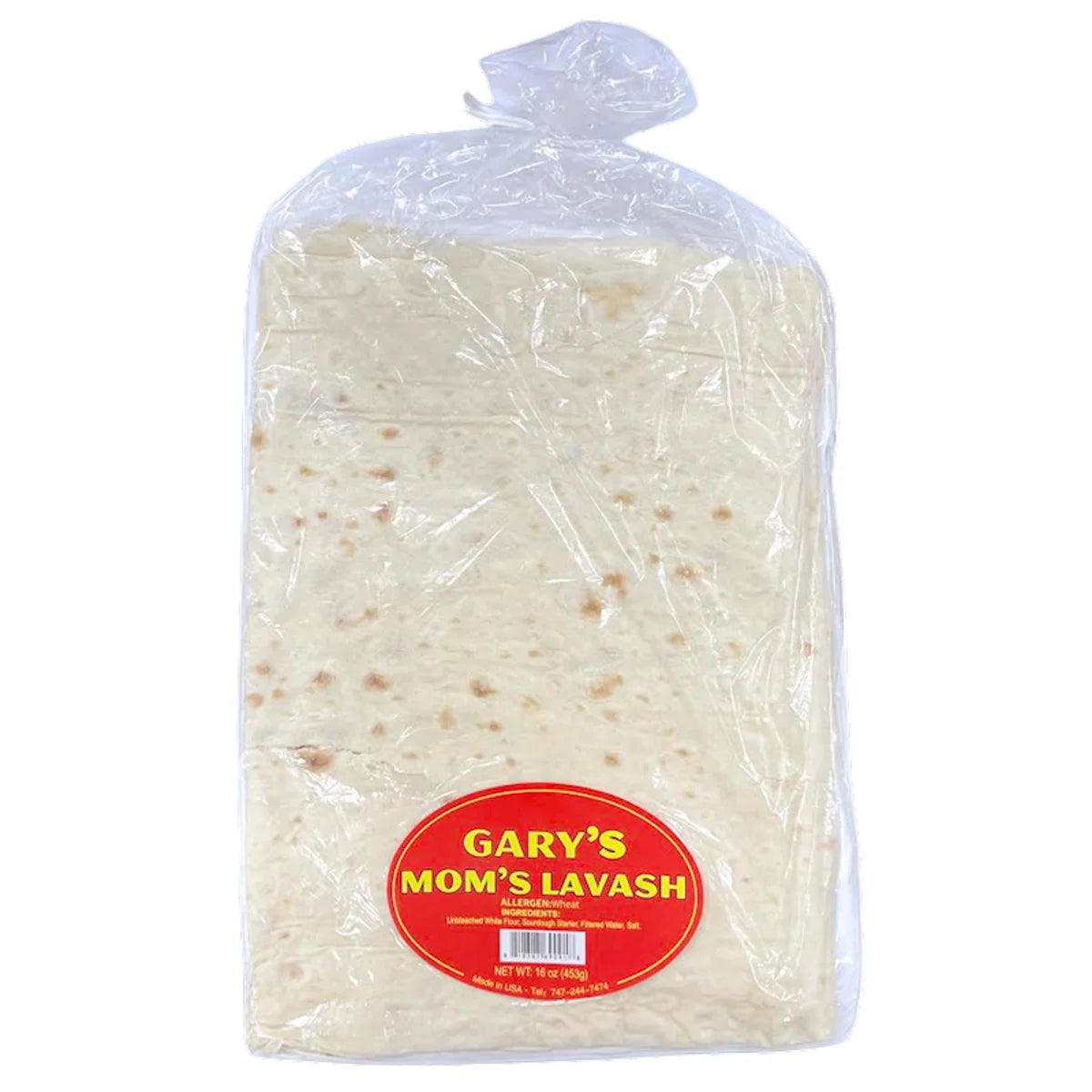 LAVASH WHEAT 1/453GR BY PC GARY'S MOM'S LAVASH
