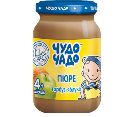 PUREE FOR BABY APPLE & PUMPKIN FROM 4 MONTHS 6/170GR CHUDO CHADO UKRAINE