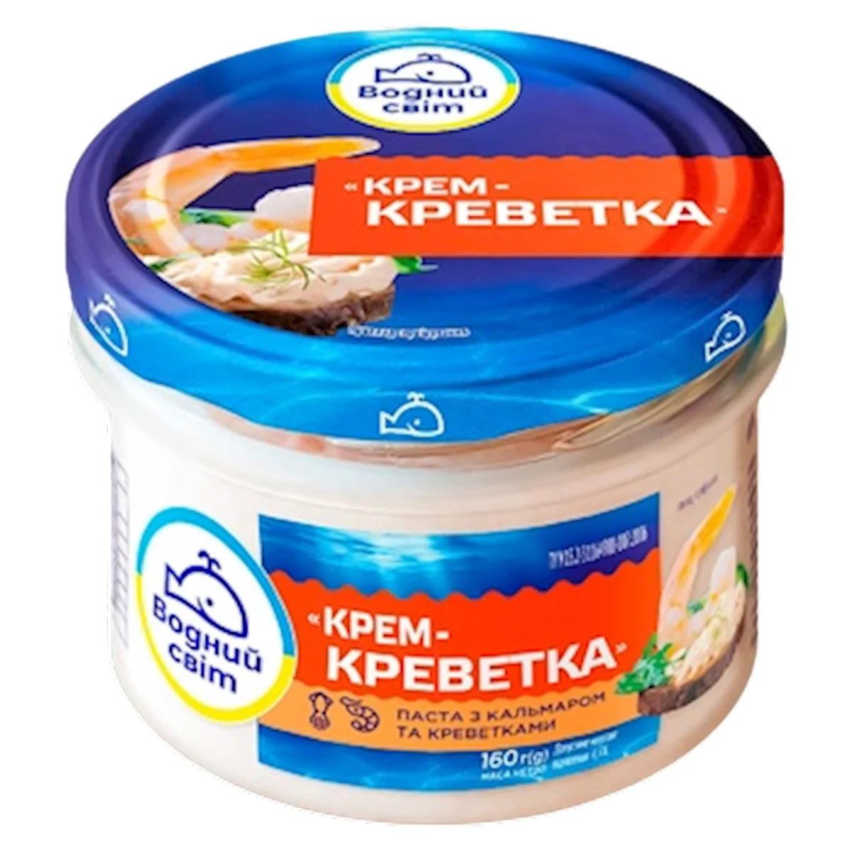 MOUSSE CALAMARI&SHRIMP ITALIAN STYLE GLASS 6/160GR VODNIY SVIT #16