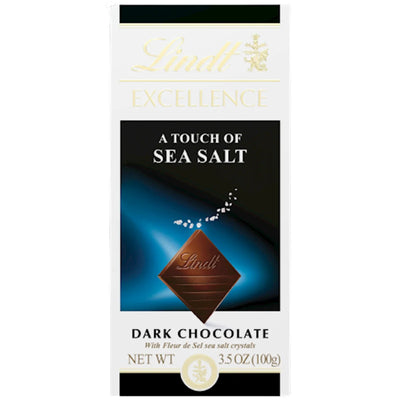 CHOCOLATE BAR DARK W/SEA SALT 12/90GR LINDT N2965(12)