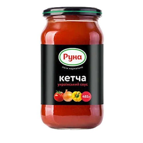 SAUCE TOMATO KETCHA UKRAINIAN STYLE GLASS 12/485GR RUNA UKRAINE