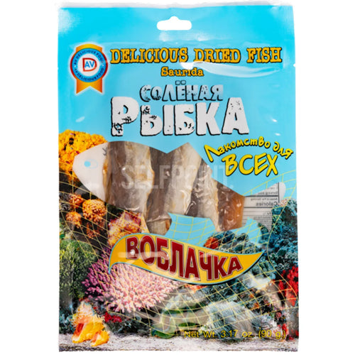 DRY FISH SAURIDA (VOBLOCHKA) VACUUM PACKED 10/90GR  AV DELICIOUS N AV114(6)