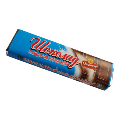CHOCOLATE BAR BATONCHIK W/POMADKA & CREAM FILLING 52/48GR SPARTAK N8036