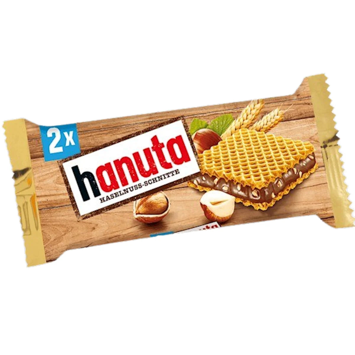 WAFFLES HANUTA W/CHOCOLATE 18/44GR (2*22GR) FERRERO GERMANY