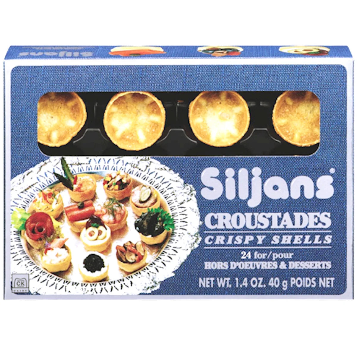 CROUSTADES 24CT CRISPY SHELLS SILJANS 12/40GR N24050