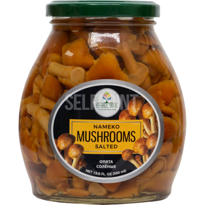 MUSHROOMS NAMEKO SALTED 12/580ML FAMILY TREE