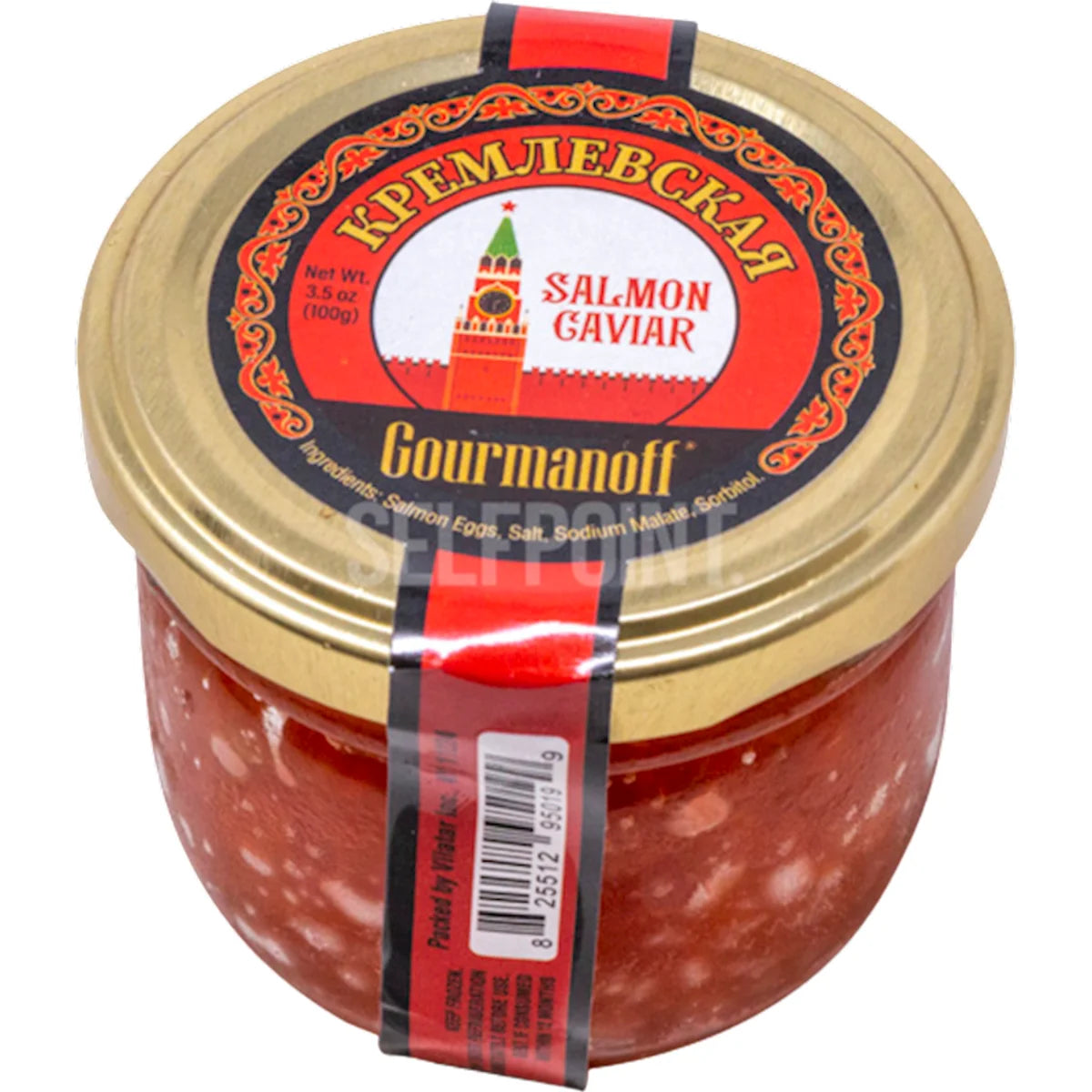 CAVIAR RED KREMLYOVSKAYA 1/100 GR GLASS GOURMANOFF C210