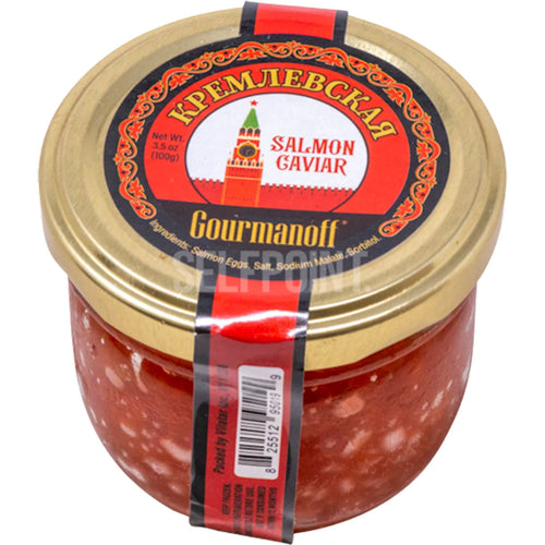 CAVIAR RED KREMLYOVSKAYA 1/100 GR GLASS GOURMANOFF C210