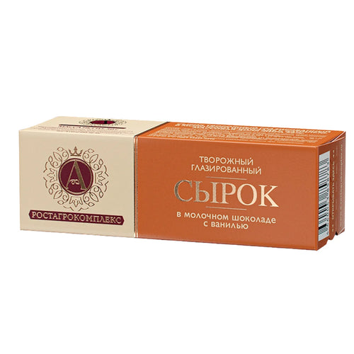 CHEESE BAR W/VANILLA MILK CHOCO 26% GLAZED BOXED 12/50GR ROSTAGROKOMPLEX N8780