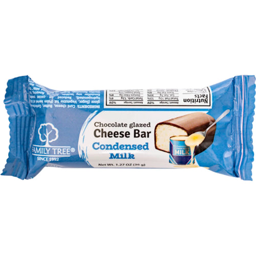 CHEESE BAR CONDENSED MILK 26% GLAZED 30/36GR FAMILY TREE N7813