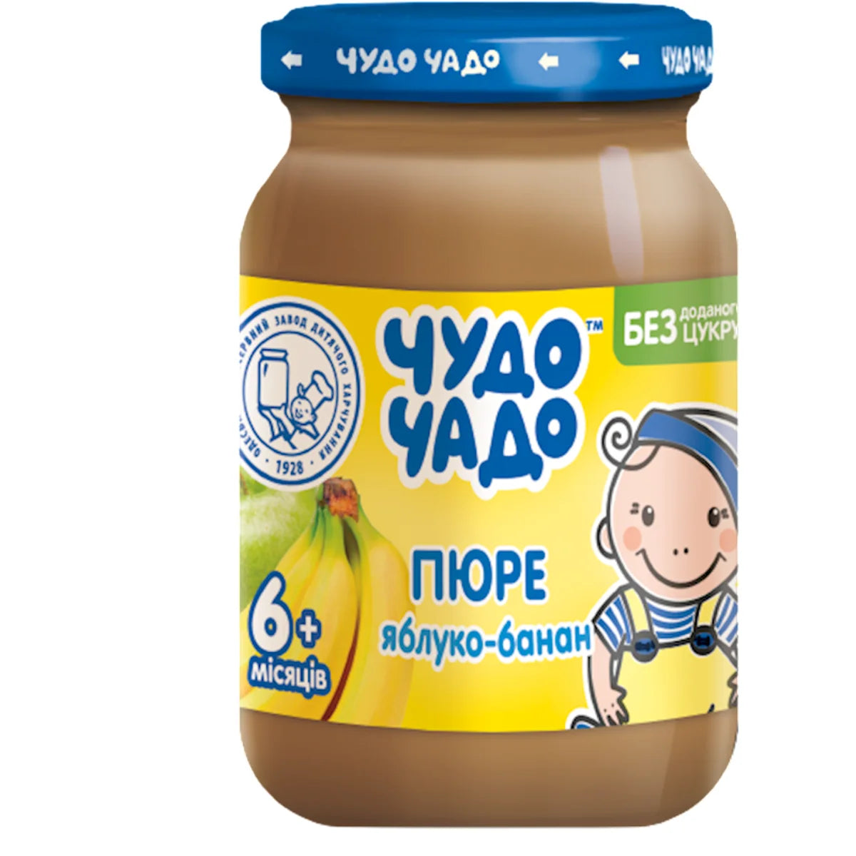 PUREE FOR BABY APPLE & BANANA FROM 6 MONTHS 6/170GR CHUDO CHADO UKRAINE