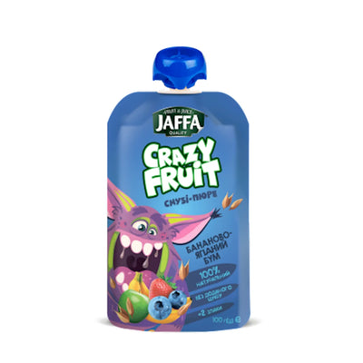 SMOOTHIE PUREE CRAZY FRUIT BANANA BERRY BOOM 16/100GR JAFFA