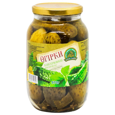 CUCUMBERS CANNED DNISTROVSKI 6/970GR DARY LANIV