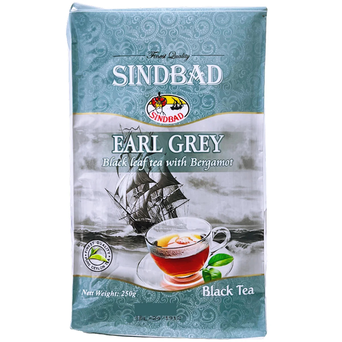 TEA SINDBAD BLACK LEAF W/BERGAMOT 12/250GR SRI LANKA NTESD15