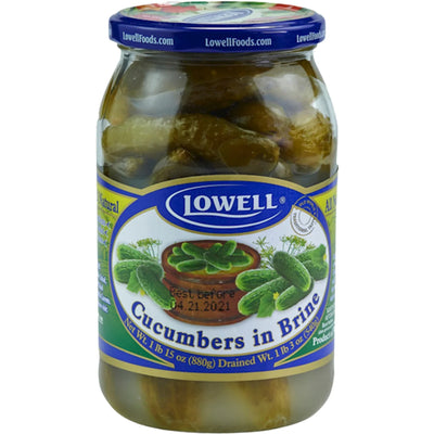 CUCUMBERS IN BRINE 12/880ML LOWELL  POLAND N0201LF2463