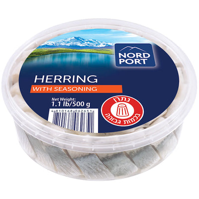 HERRING ATLANTIC PIECES LIGHTLY SALTED IN OIL W/SPICES 6/500GR NORD PORT NP4884