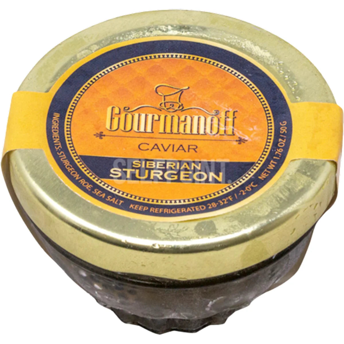 CAVIAR BLACK SIBERIAN STURGEON GOURMANOFF 1/50GR (Keep Frozen) NO RETURNS NGSS50