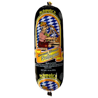 BOLOGNA GERMAN BLACK CHUBS 24/1LB  SCHMALZ'S