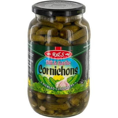 CORNICHONS PICKLED W/DILL&GARLIC 12/946ML R&S N2301