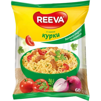 NOODLES INSTANT W/CHICKEN FLAVOR 60/60GR REEVA