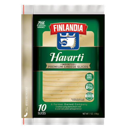 CHEESE HAVARTI SLICED 12/198GR FINLANDIA N50063