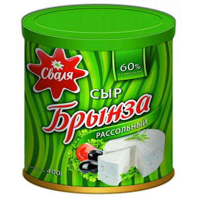 FETA WHITE CHEESE IN BRINE 60% 6/400GR SVALIA  LITHUANIA SV702/48116