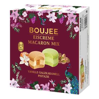 MACARON MIX VANILLA-SALTED CARAMEL&PISTACHIO 4PC 7/240GR BOUJEE DOVGAN N91360240