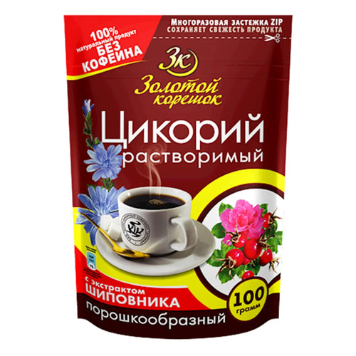 CHICORY POWDER W/ROSEHIP ZOLOTOY KORESHOK 12/100GR RUSSIA N10339