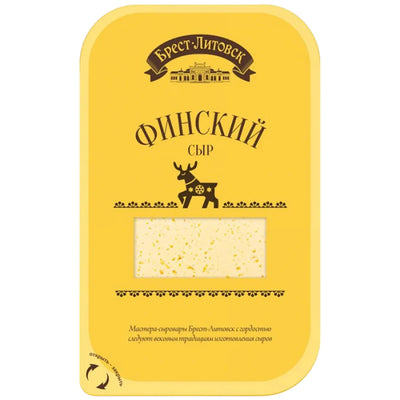 CHEESE FINSKIY 45% SLICED 8/130GR BREST LITOVSK N4554